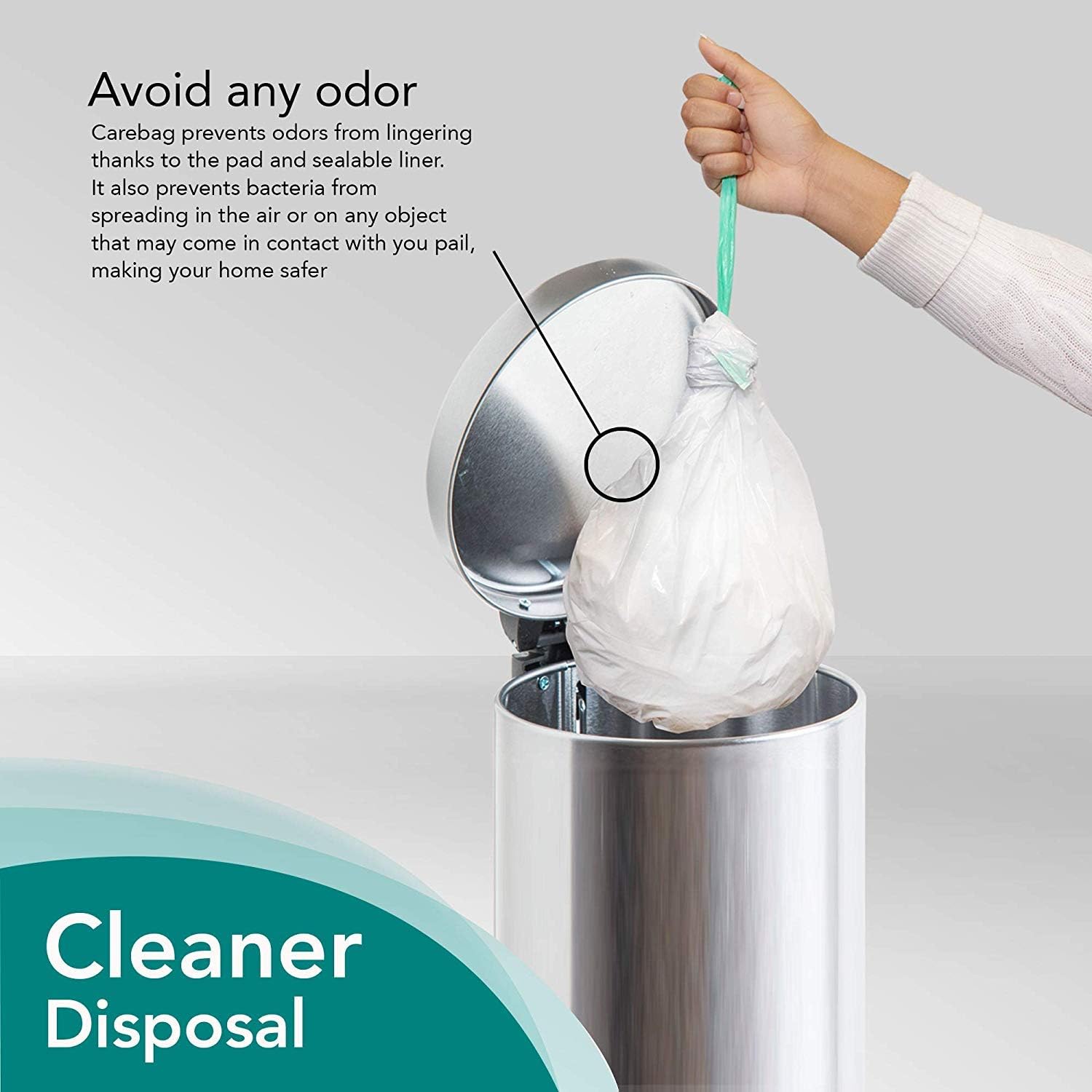 Carebag Commode Liners with Super Absorbent Pad, 360 Liners- Fits Any Standard Bedside Commode Bucket or Commode Pail – Disposable Commode Liners for an Adult Commode Chair: Health & Personal Care