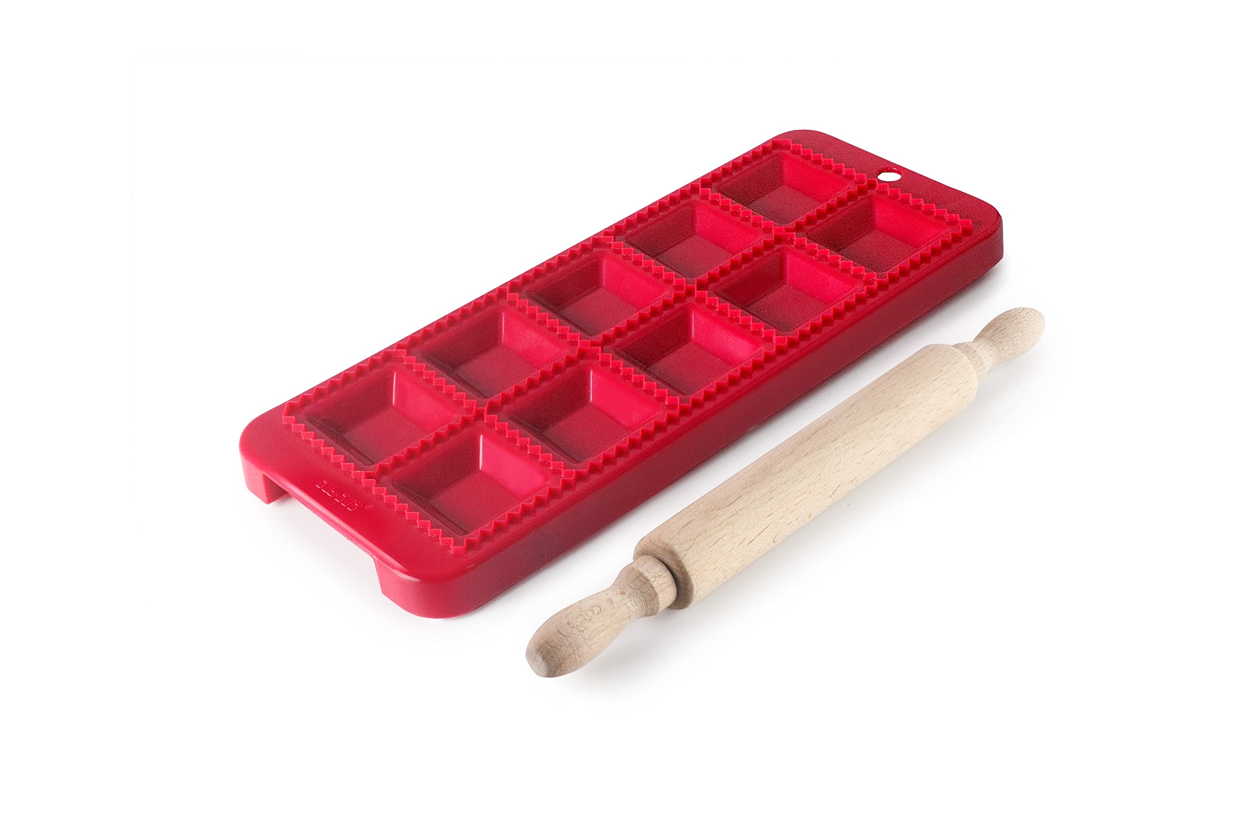 IBILI - 683000 - Square Ravioli Mould + Rolling Pin