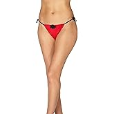 Intimo Women's Knit Thong Panty With Medallion