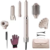 Mythsight StyleVibe 6-in-1 Air Styler with Hair Dryer &amp; Auto-Wrap Curl L/R | Diffuser, Blow Dryer Brush, Hair Straightener with Travel Case For Fast Drying, Curls, Volume, Smooth and Frizz Control