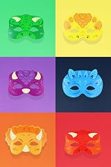 HENBRANDT Dinosaur Paper Masks Pack of 12 Kids Party Masks view 3