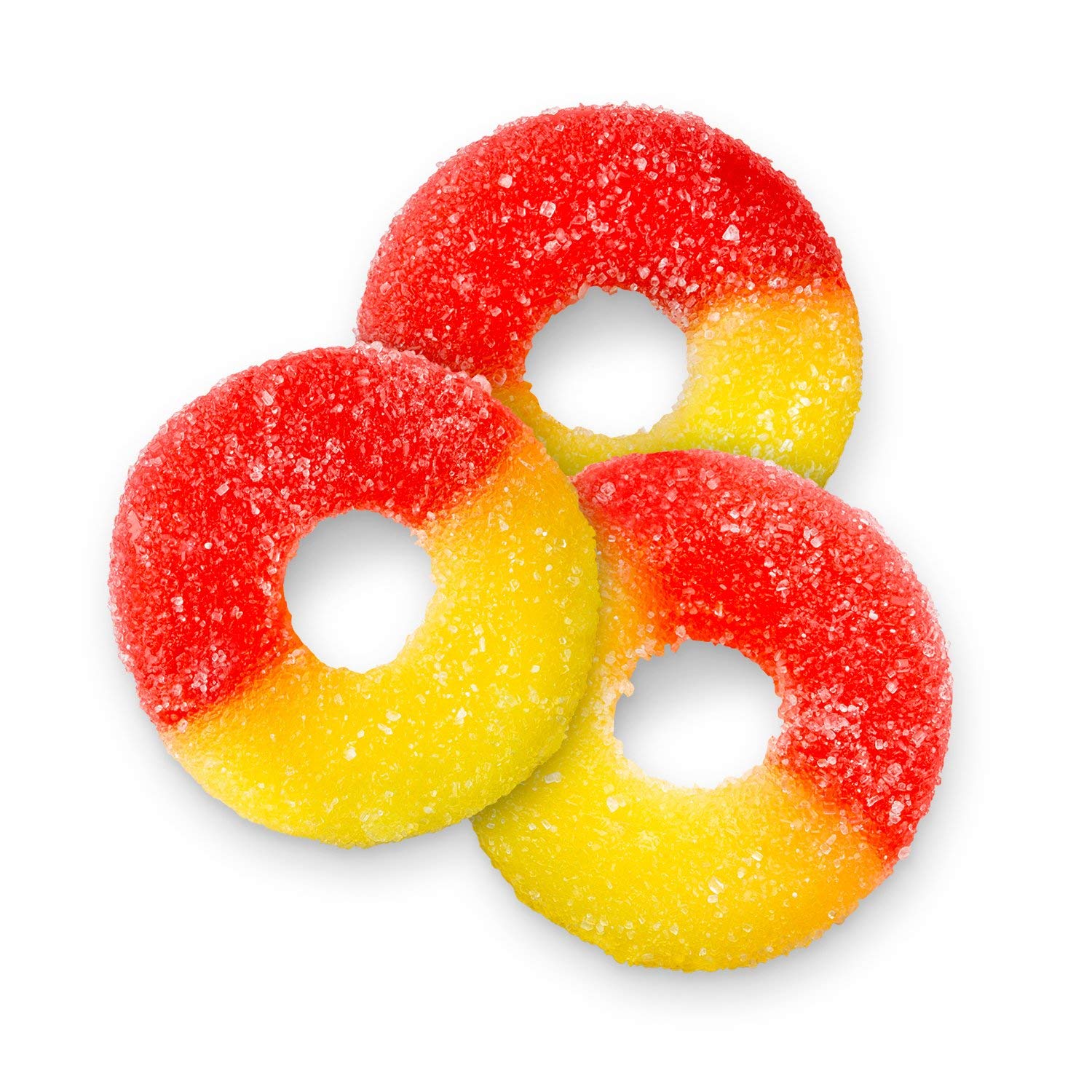 Strawberry Banana Gummi Rings Candy, Assorted Fruit