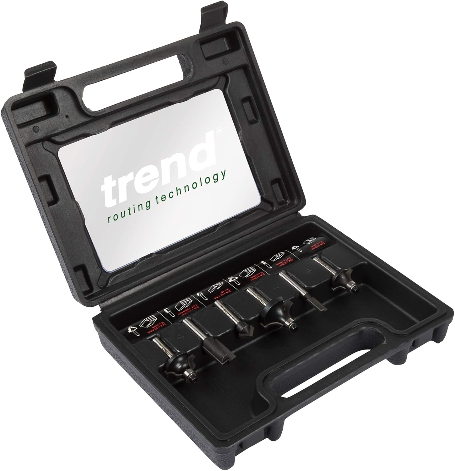 Trend 6 Piece Router Bit Starter Set, 1/4 Inch Shank, Tungsten Carbide Tipped, Storage Case Included, SET/SS11X1/4TC - Image 3