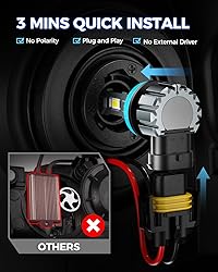Marsauto M1S 9005/HB3 H11/H8/H9 Light Bulbs
