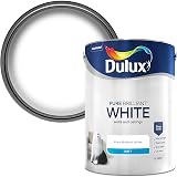 Dulux Walls Ceilings Matt Emulsion Paint Pure Brilliant White 5L