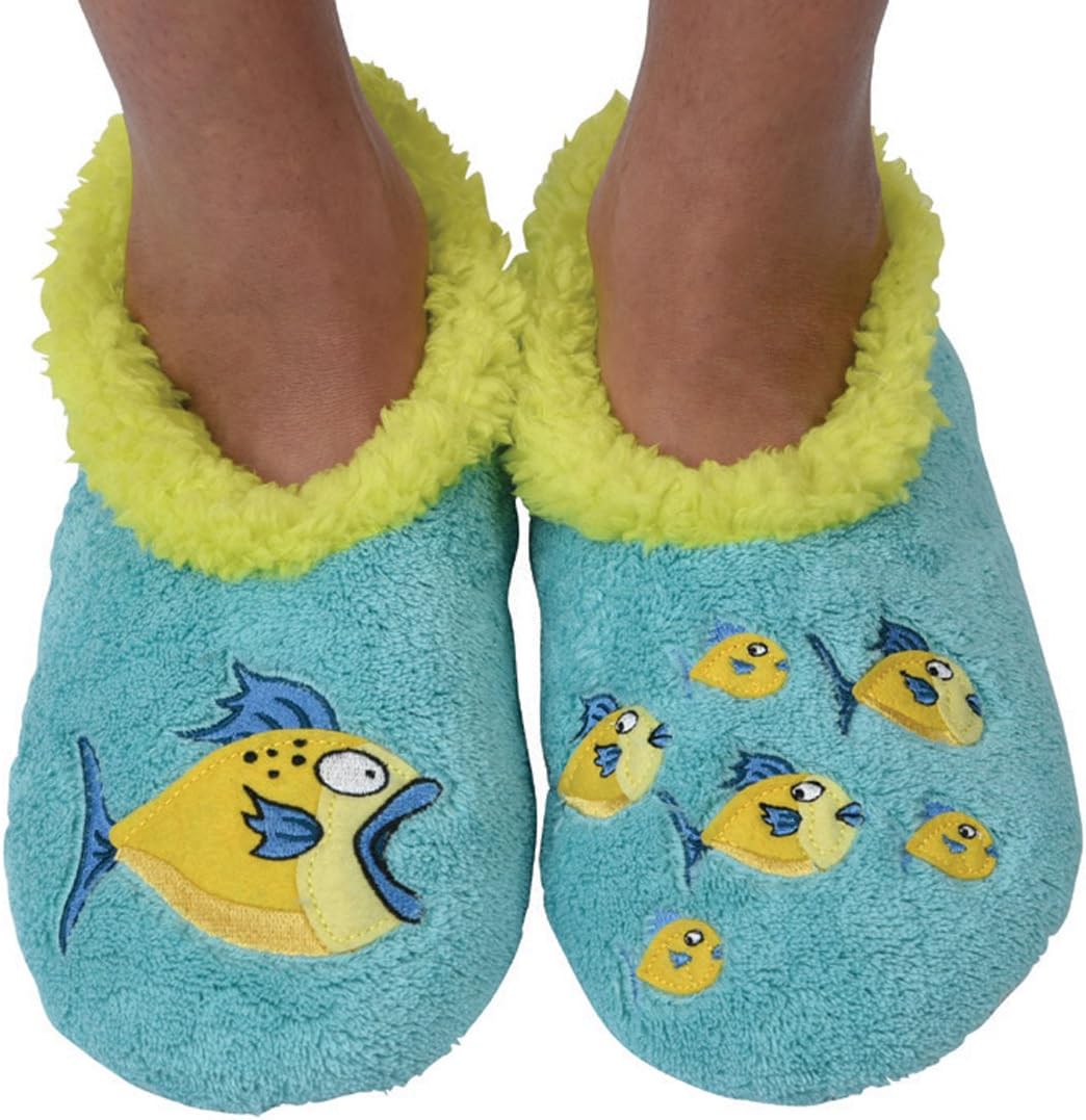 Pairables Womens Slippers - House Slippers - Big Fish Little Fish