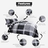 GC GAVENO CAVAILIA Checkered Duvet Cover Set 3pcs Grey Polycotton view 2