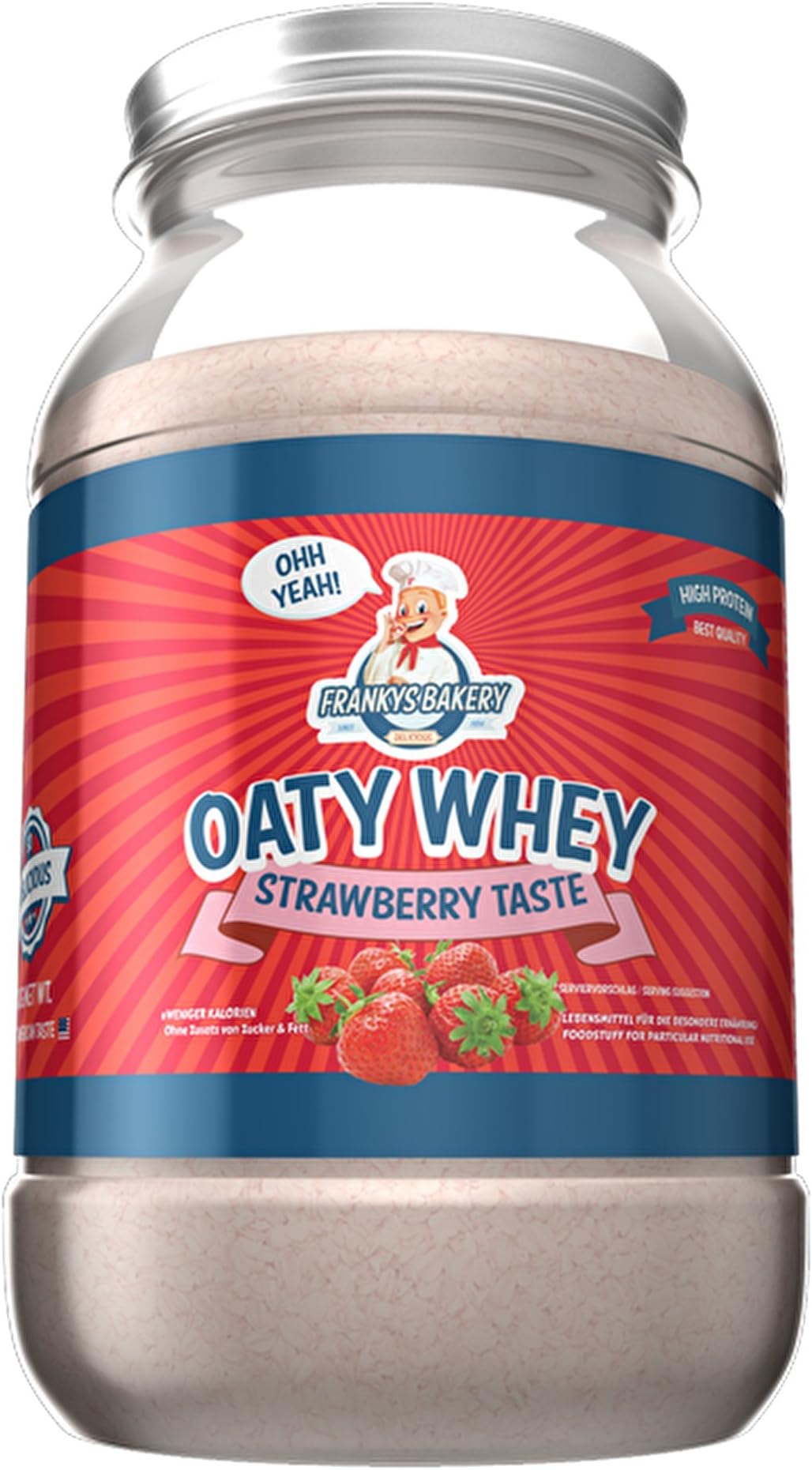 Frankys Oaty Whey, Strawberry Flavour, 900 g
