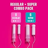 FLO Organic Cotton Tampons Regular & Super Combo Pack 14 Count view 4