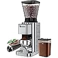 BinROC Conical Burr Coffee Grinder Electric, Espresso Coffee Bean Grinder Home Use Upgraded Adjustable 48 Grind Settings, Precision Timer, Stainless Steel, Anti-Static for Pour Over/Drip/French Press