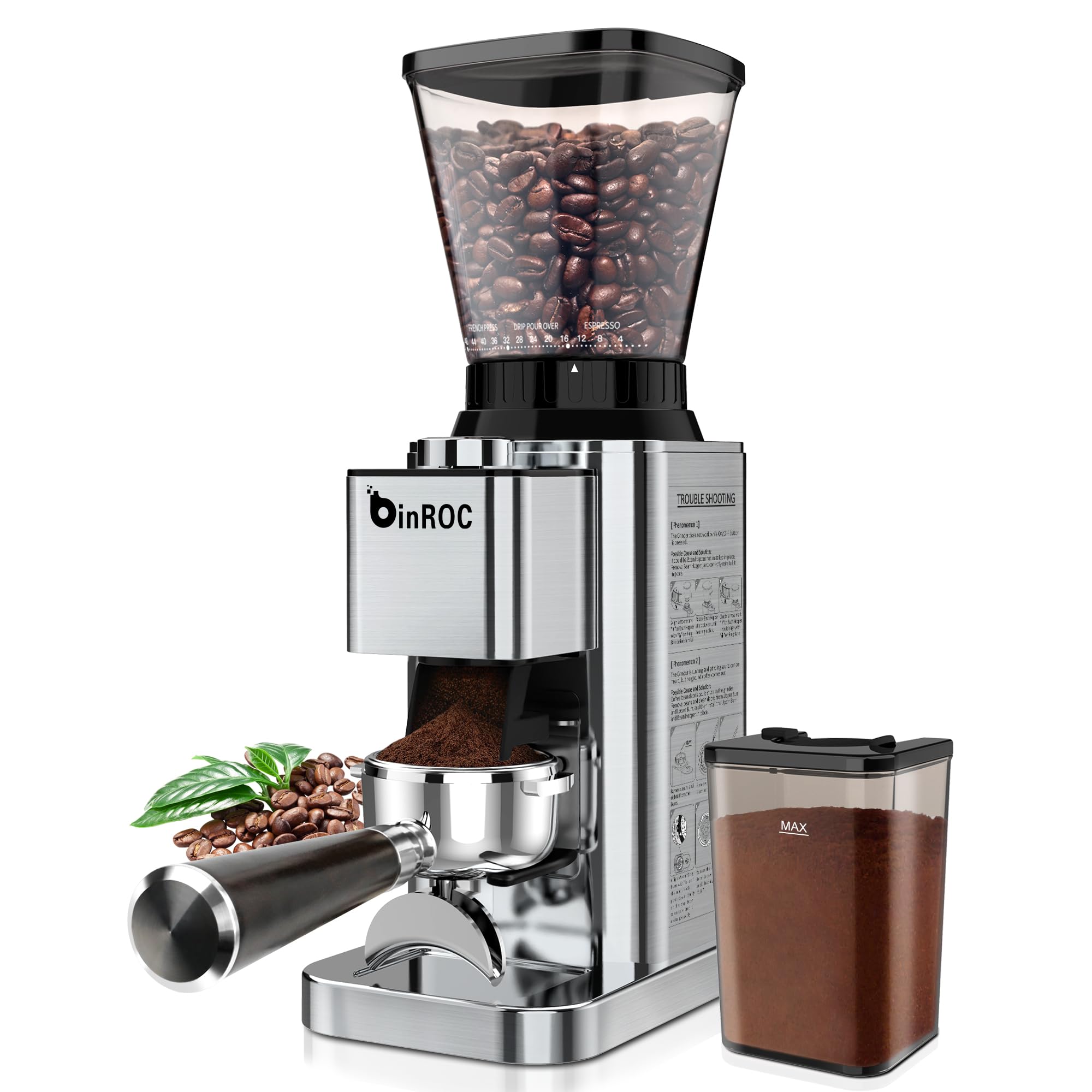 Conical Burr Coffee Grinder Electric Espresso Coffee Bean 48 Grinder Conical Burr Coffee Grinder Electric Espresso Coffee Bean 48 Grinder