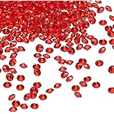uxcell 10000Pcs Wedding Table Scatter Confetti Fake Crystals Acrylic Diamonds Rhinestones Vase Fillers Gems for Crafts, Party, Table Centerpiece Decor, Bridal Shower Party (Red, 3mm)