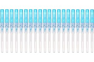 KINGWEI Piercing Needles,20PCS 22G IV Catheter Needles 22 Gauge Disposable Stainless Steel Hollow Body Piercing Needles for Ear Nose Belly Navel Nipple Piercing(22G) (22G)