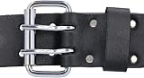 TOUGH MASTER Leather Work Belt 2 Inch Buffalo Saddle Heavy Duty Black Men Women view 6
