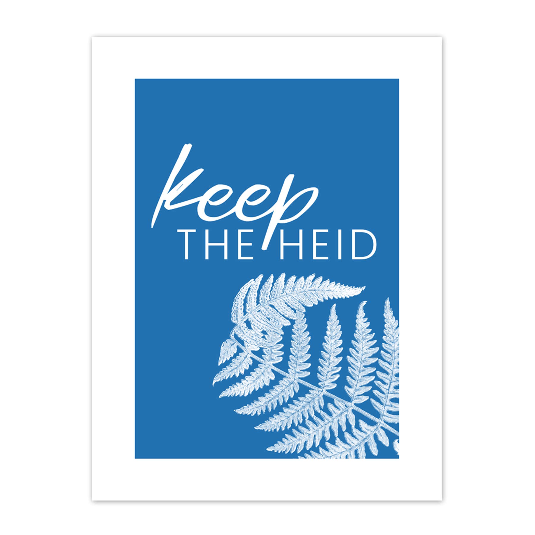 Scotland Flower Quote Keep the Heid Canvas Wall Art Print