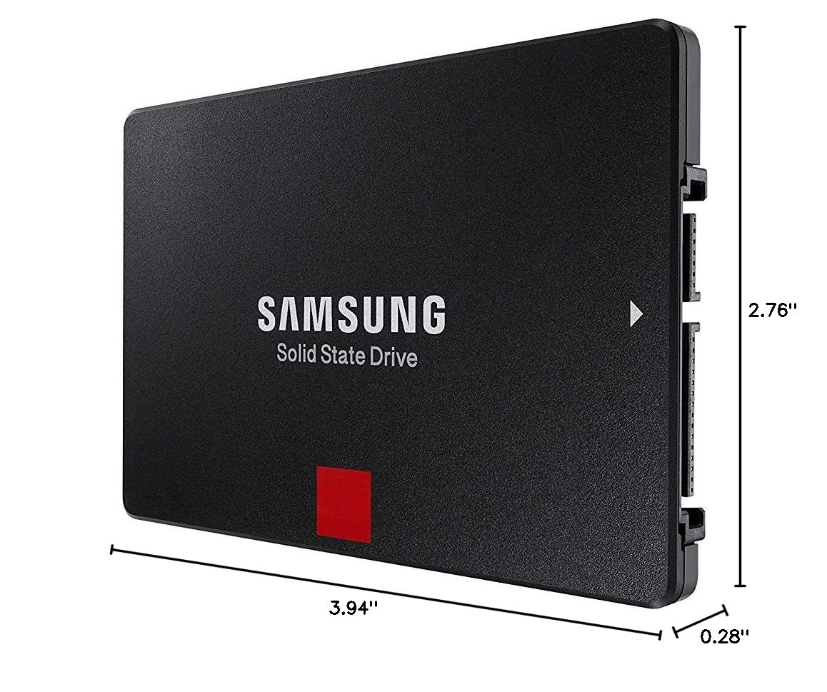 Samsung 860 PRO SSD 1TB - 2.5 Inch SATA III Internal Solid State Drive with MLC V-NAND Technology (MZ-76P1T0BW)