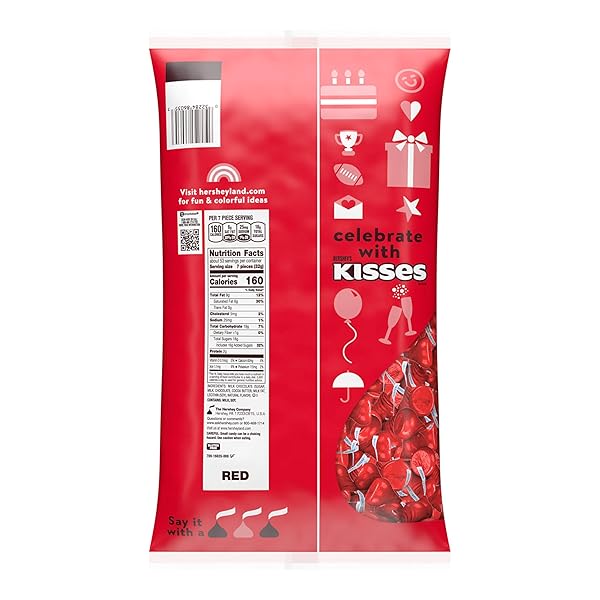 HERSHEY’S KISSES MILK CHOCOLATE CANDY BULK BAG, 60 OZ