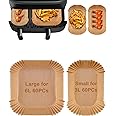 120PCs Air Fryer Parchment Paper Liners for Philips Dual Basket Air Fryer 3000 Series(NA350/00) 9.5 Quarts, 60Pcs 3L & 60PCs 