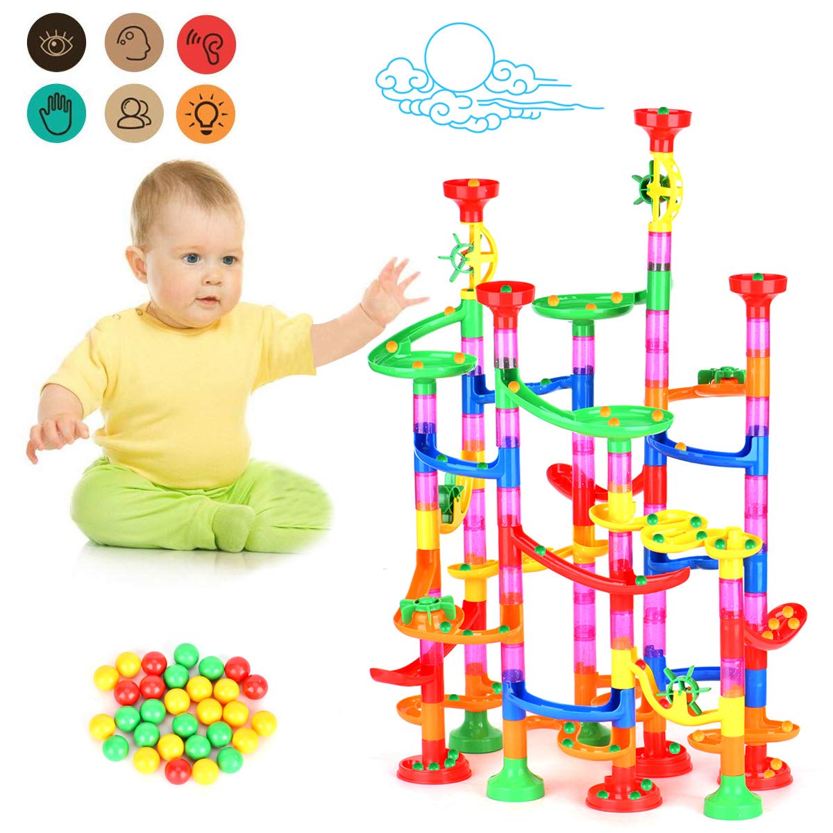 Gowi Marble Run Tuck Game - Gioco Di Costruzione E Incastro Per Bambini Da 1 Anno