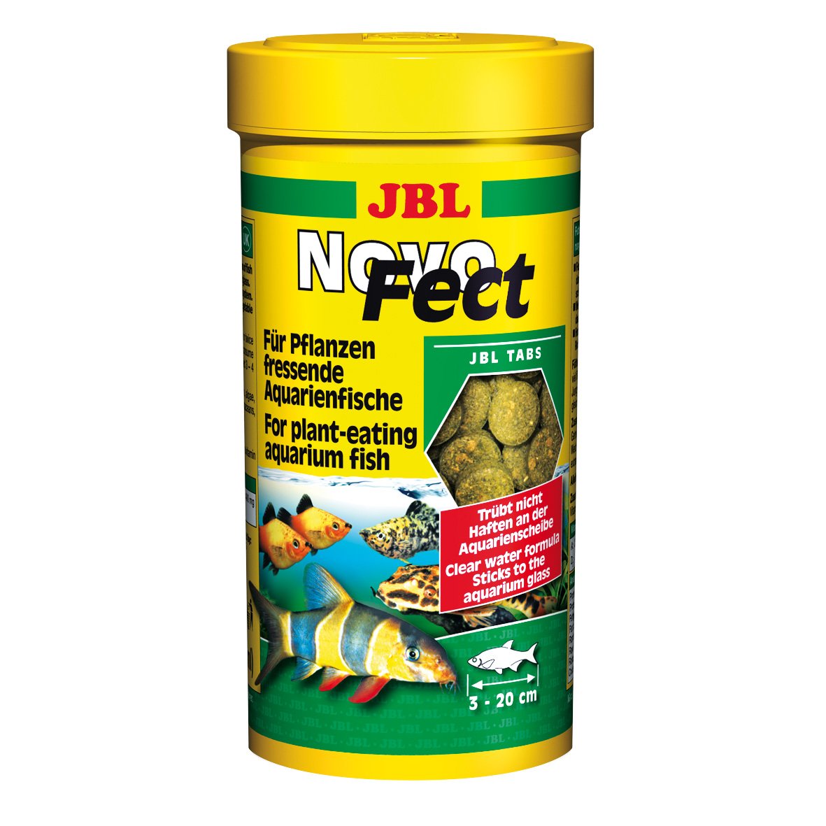 JBL NovoFect 250 ml, Food tablets for plant eating aquarium fish