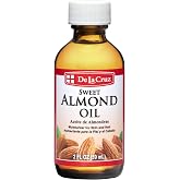 De La Cruz Sweet Almond Oil, Expeller Pressed for Skin &amp; Hair, 2 FL OZ | Lightweight oil moisturizes &amp; softens skin and conditions hair. Hexane free, non-GMO &amp; packaged in an amber glass bottle