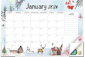 Guasslee Desk Calendar 2026-2027,18-Month Desk/Wall Calendar, 2026 Jan - 2027 Jun, 17" X 11.5" Monthly Planner With Corner Protectors, Thick Paper For Home Office