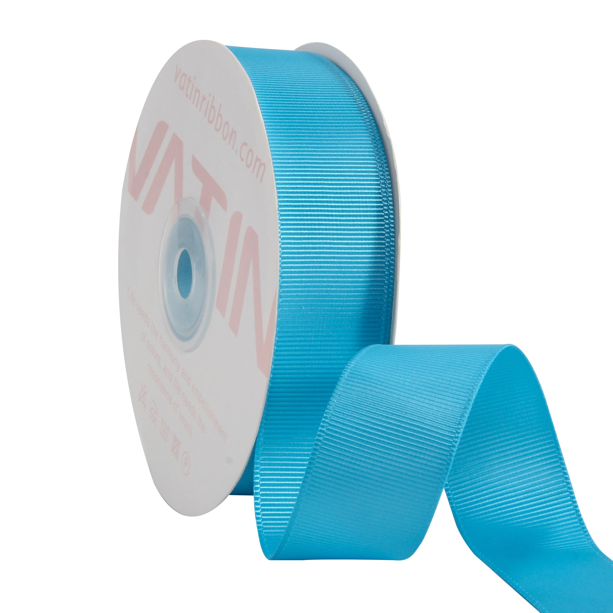 VATIN 25 mm Turquoise Grosgrain Ribbon 23 Metres Perfect for Wedding Decor, Wreath, Baby Shower,Gift Package Wrapping and Other Projects
