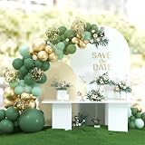 Balloon Garland Green and Gold Arch Kit 110Pcs Party Decor Baby Shower view 7