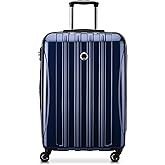 DELSEY PARIS Helium Aero Hardside Expandable Luggage with Spinner Wheels, Blue Cobalt, Checked-Medium 24 Inch