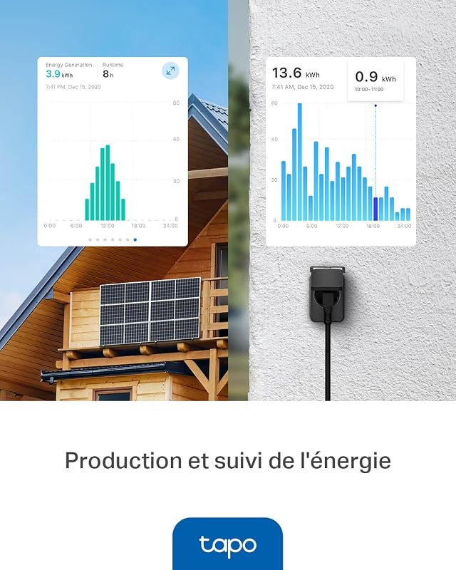 Prise Connectée Extérieure Alexa WiFi, Matter HomeKit 16A IP54 P410M