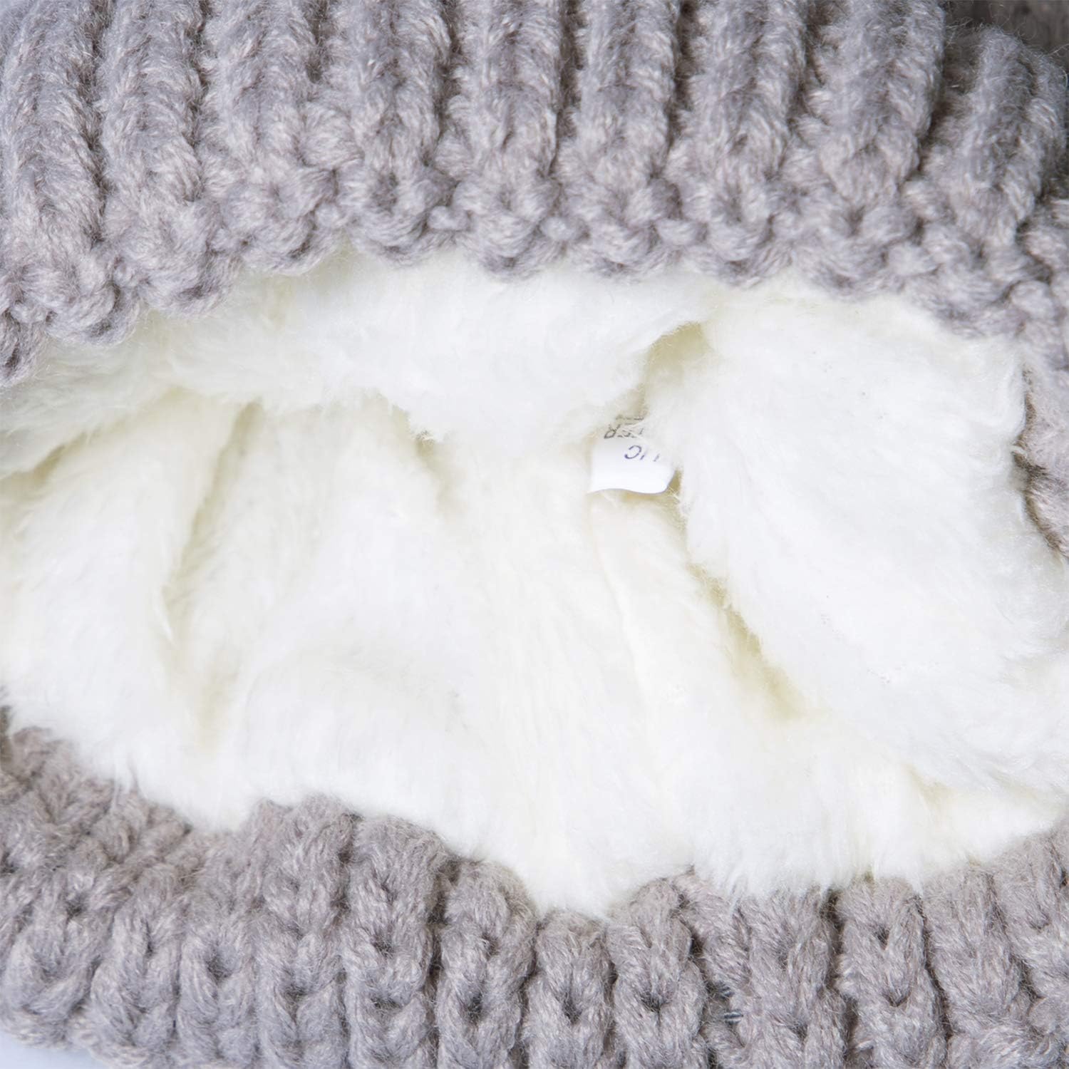 1-2 Pack Toddler Kids Winter Warm Fleece Lined Beanie Hats for Boys and Girls Crochet Hairball Knit Cap (1-6 Years): Clothing