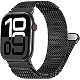 Milanese Mesh Loop Compatible with Apple Watch Bands for Men 44mm 49mm 45mm 46mm 40mm 38mm 41mm 42mm, Stainless Steel Metal Magnetic Strap for iWatch Band Series 11 10 9 8 7 6 5 4 3 2 1 SE Ultra3 2 1