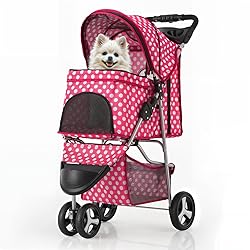 MoNiBloom 3 Wheels Pet Dog Cat Stroller for Small