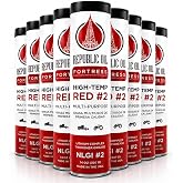Republic Oil Premium Red #2 EP2 Lithium Complex Multi-Purpose Grease Tubes 10x14oz &ndash; High Temp Heavy Duty Grease Tube for Wheel Bearings, Chassis, 5th Wheels, Agriculture &amp; Construction Made in USA