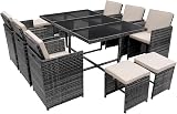 Panana 10 Seater Rattan Garden Dining Set with Large Table and 6 Chairs view 8