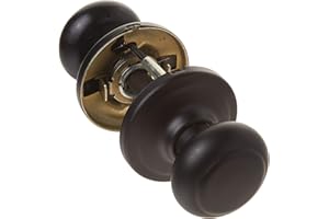Weiser Troy Matte Black Door Knob, Interior Door Handles/Passage Knobs for Hall and Closet Door, Non-locking Hall/Closet Door