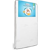 Graco 6-Inch Dual-Comfort Crib & Toddler Mattress - GREENGUARD Gold, CertiPUR-US Certified Foam, Machine Washable Cover with 100% Waterproof Surface, Fits Standard Full Size Baby Crib and Toddler Bed