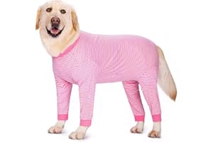 Yeapeeto Dog Onesie Surgery Recovery Suit for Large Medium Bodysuit Dogs Pajamas PJS Full Body for Shedding, Prevent Licking,