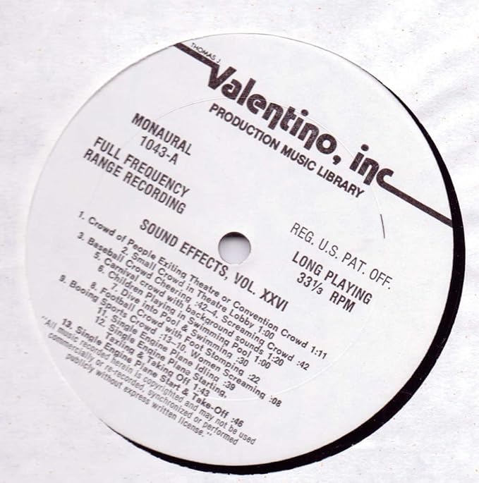 Valentino Sound Effects Library, Vol. 26 Thomas J Valentino Amazon