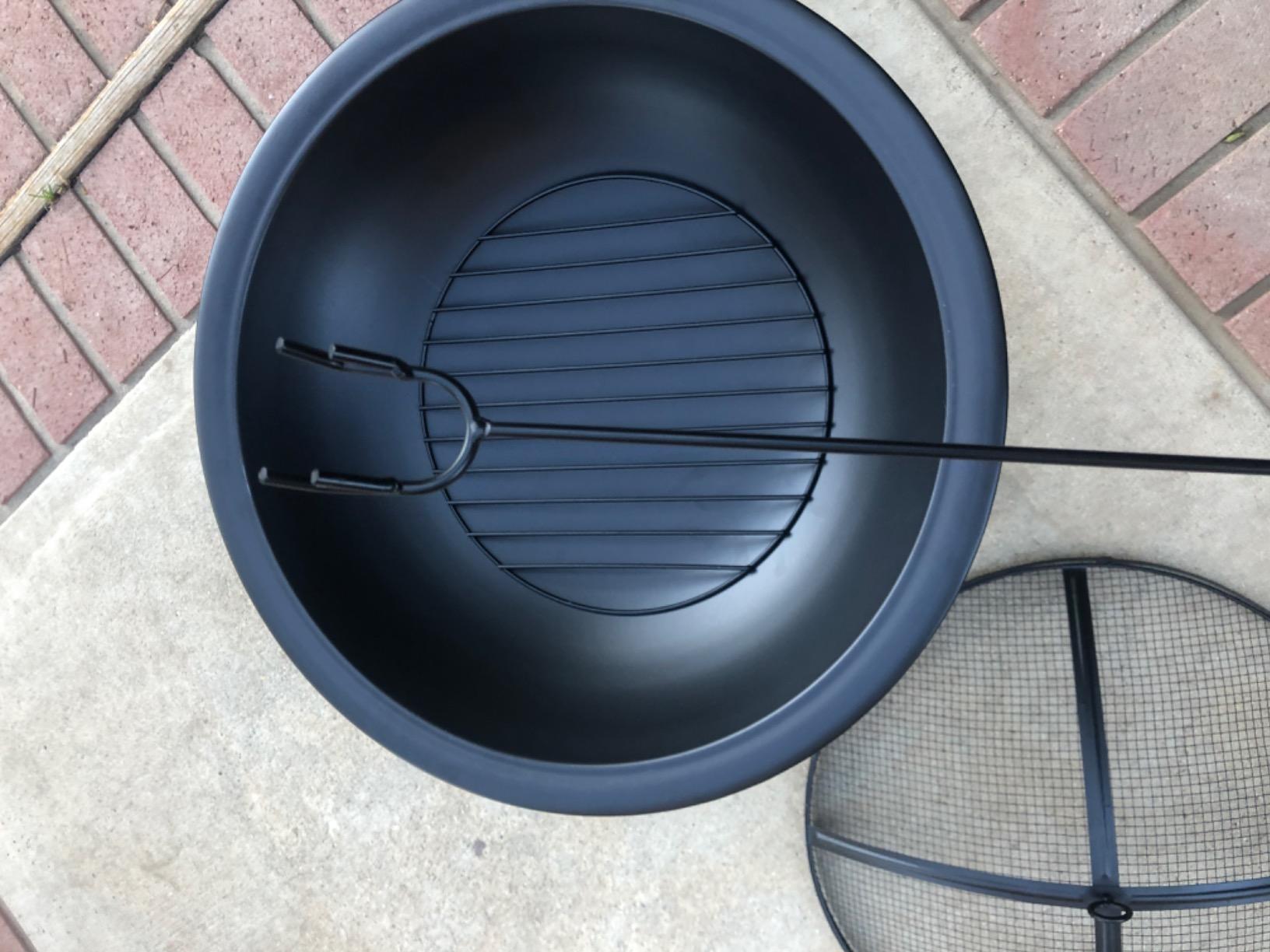 KingSo Fire Pit, 22'' Fire Pits Outdoor Wood Burning Steel BBQ Grill