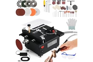 YSJWAER Mini Small Multi-Functional Table-Saw - Portable Crafts Table Saw Speed Angle Cutting Depth Adjustable Cutting Sandin