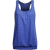 Beyove Workout Tops for Women Yoga Tank Top Loose Fit Racerback Tops Sleeveless Round Neck Athletic Tank Top