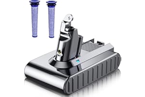 TURPOW New Model 7.0Ah Replacement for Dyson V6 Battery 21.6V Compatible with vtc4 SV03 SV04 DC58 DC59 DC61 DC62 DC72 DC74 Animal 595 650 770 880 SV05 SV06 SV07 SV09 Handheld Vacuum Cleaner with Filters