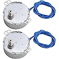 Emptty 2PCS Synchronous Turntable Motor Electric Motor 4-5RPM/MIN 50/60Hz 4W CCW/CW AC100V Synchron Motor for Cup Turner, for Hand-Made, School Project, Model or Guide Motor (4-5RPM)