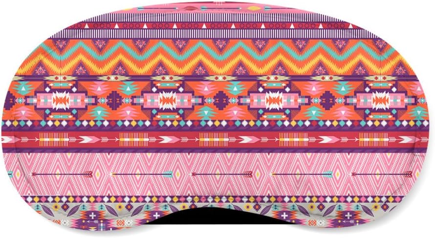 Candy Rainbow Aztec Tribal Geometric Sleeping Mask Travel