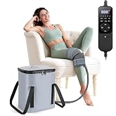 Programmable Timer Cold Therapy Machine for Knee with Quiet Pump | Ice Machine for Knee After Surgery, Portable Knee Ice Machine, 12H Cooling, Continuous Cold Flow, Full-Wrap Knee Pad, Gray