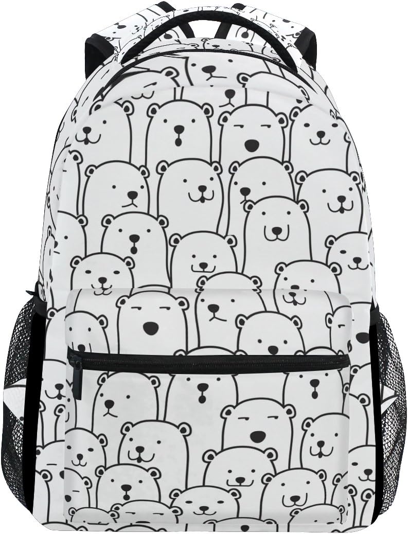cute black and white backpacks