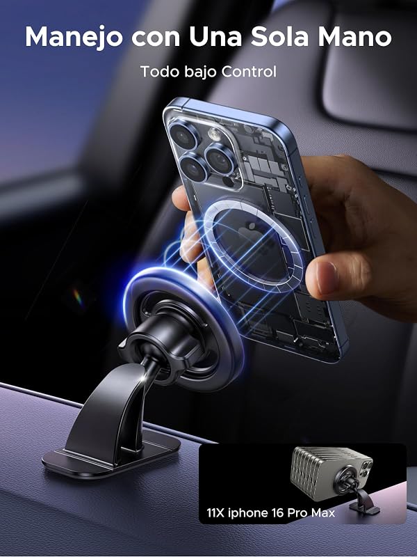Soporte Móvil Coche MagSafe 2 en 1 con Gancho Base Adhesiva
