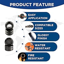 Rubber Grommet kit- Pack of 190 in 2 Types of