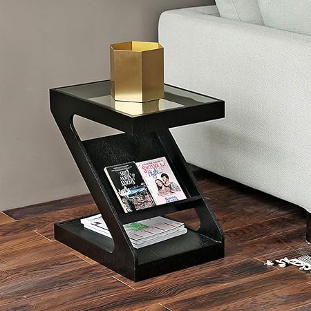 Shelves Zr Z Type Side Table Corner Nordic Fashion Magazine Rack Modern Bedside Table Bay Window Coffee Table Wall Decoration Color Black Amazon Co Uk Kitchen Home